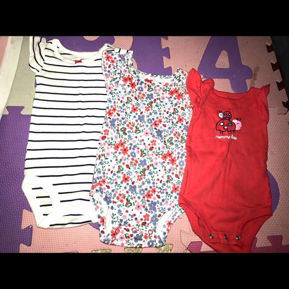3 set of colorful onesies - Picture 3 of 4